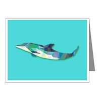 Note Card Triangle Dolphin