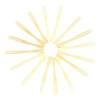 200 Wooden Cocktail Fork Sticks,3.5 Inch Bamboo Skewers With Two Prong Sharp Perfect For Parties,Buffets,Food Tastings etc By DINGJIN