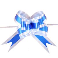 String Bows, Basket Pull Bows, 7.5in 100 Pack Elegant Gift Basket Wine Bottles Floral Pull Bows for Birthdays Easter Christmas Wedding Car Decoration Present Wrapping (7.5in 100P) (Navy Blue)