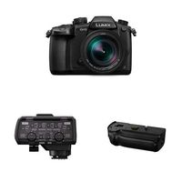 Panasonic LUMIX GH5 4K Mirrorless Camera with Lecia Vario-Elmarit 12-60mm F2.8-4.0 Lens (DC-GH5LK) with Professional Microphone Adaptor and  LUMIX GH5 Battery Grip