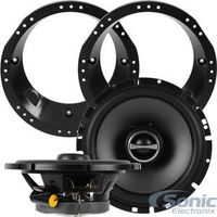 Alpine SPS-610 Speakers w/ Adapters For Select 1998-2013 Harley Davidson 160W 6.5" 2-Way Type-S Coaxial Speakers w/ 6.5" Speaker Adapters