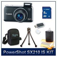 Canon PowerShot SX210 IS Digital Camera (Black) 4246B001, 14.1 Megapixel, 14x...