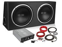 Belva 1000 watt Complete Car Subwoofer Package Includes Two (2) 10-inch Subwoofers in Ported Box, Monoblock Amplifier, Amp Wire Kit [BPKG210v2]