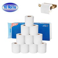 10 rolls of 3 layer toilet paper household roll paper, used in kitchen supermarket toilet paper towels, soft skin-friendly super absorbent roll paper (white) (10 Rolls（1）)