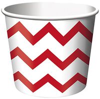 Paper Treat Cups, 6-Count, Chevron Classic Red