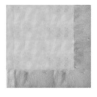 Silver Beverage Napkins 2ply 23cm Pack of 20