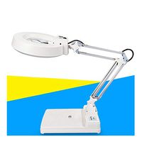 YN Desktop Magnifier with LED Light HD White Glass 20 Years Old Man Reading Letter Mobile Phone Clock Repair Workbench Beauty Check Welding Circuit Board Factory Check Desk Lamp