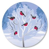Winter Trees Envelope Seals - Set of 72