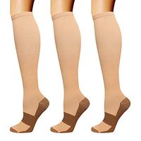 Copper Compression Socks for Men & Women(3 Pairs),15-20mmHg is Best for Running,Medical,Pregnancy,Travel,Nurses