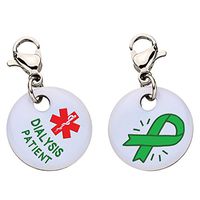 Dialysis Patient Snap-On Bracelet Charm-Parent (Stainless Steel)