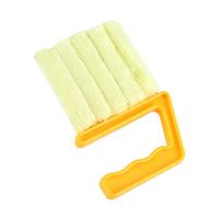 (Pack of 2) Detachable Window Blinds Air Conditioning Vent Louver Cleaning Brush (Orange)