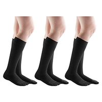 Actifi Women's Sheer 15-20 mmHg Closed Toe Knee High Compression Stockings – 3 Pack