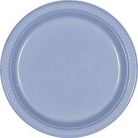 Amscan Round Pastel Blue Dessert Plates For Party | Plastic | 20 Ct.