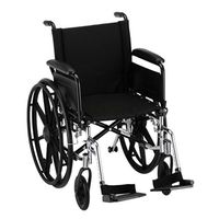Nova MedicalProducts Healthcare 18" Lightweight Wheelchair with Full Arms and Footrests