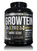 Growtein Growth Protein by JBN - Cookies & Cream, 50 Servings, Whey Protein Isolate and Whey Protein Concentrate, Creatine Monohydrate, Free-Form BCAA's and L-Glutamine.