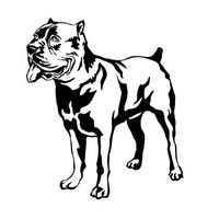 JS Artworks Cane Corso Italiano Vinyl Decal Sticker Dog pet (Black)