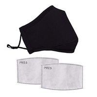 Rosiay Dustproof Face Cover with Filter,Unisex Cotton Mouth Cover Activated Carbon Filter Air Purifying Respirator PM 2.5 Windproof Foggy Haze Pollution Filter Personal Protection for Outdoor