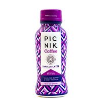 Picnik Grass-Fed Butter Coffee - Made with MCT Oil/Grass-Fed Butter & Whey/Fair Trade Organic Coffee - Vanilla Latte, 10 Fluid oz (Pack of 6)