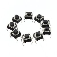 ILS - 500 Pieces Mini Micro Momentary Tactile Tact Switch Push Button DIP P4 Normally Open