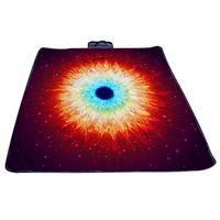 Lazapa Picnic Blanket Waterproof, Black Hole Red Eye Print Outdoor Camping Hiking Grass Mat Multipurpose Sandproof Anti Sand Beach Mat Festival Travel Folding Carpet