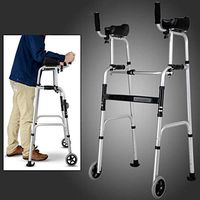 Rollator Walking Aids 2 Wheels Foldable, Walker with Double Brake System 7 Height Adjustable, Medical Rolling Walker Used for Seniors Walking