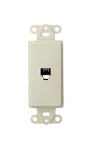 Leviton 40649-T Decora Insert 6P4C Screw Terminals, Light Almond