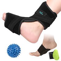 Plantar Fasciitis Night Splint Foot Drop Orthotic Brace for Sleep Support, Adjustable Dorsal Night Splint for Relief Plantar Fasciitis Pain, Arch Foot Pain with Green Gel Arch Support and Massage Ball
