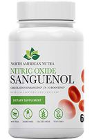 North American Nutra N-O Sanguenol - Non-Gluten Nitric Oxide Booster Supplement - Increase Energy and Healthy Blood Pressure - Joint Pain Relief, Natural Sleep Aid - Antioxidant Support - 60 Capsules