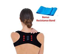 Posture Corrector for Women and Men Adjustable Upper Back Brace for Clavicle Support and Pain Relief from Neck and Shoulder as Back Straightener Best Slouching Corrector Magnetic Lumbar Posture Brace