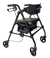 MOBB Healthcare Steel Rollator with 6 Inch Wheels & Storage Bag MHRL