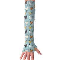 Cooling Arm Sleeves Chicken Pattern UV Sun Protection Arm Cover Gloves for Men Women
