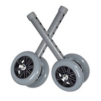 5" Bariatric Walker Wheels with Two Sets of Rear Glides 10118SV