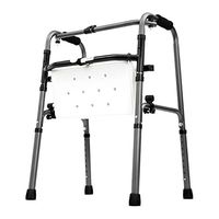 EGCLJ Bariatric Walker for Elderly Mobility Aid Walker, Adjustable Height, Medical Walking Frame with Comfort Grip Ideal for Elderly & Handicap (Color : B, Size : 47x52x73-91cm)