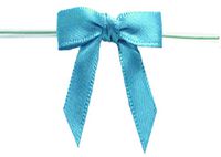 BAYWIND LTD; Small Twist Tie Bows (250pc, Turquoise Blue)