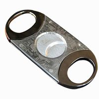 Alloy Portable Stainless Steel Cigar Cutters Double Blade Metal Cutter,B