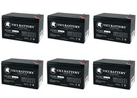 12V 9AH Replacement Battery for for CyberPower RB1290 UPS - 6 Pack