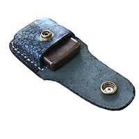 Genuine Leather Heavy Duty Pouches Lighter Holder Case Hand Made Pouch-Eye of Sea-Blue