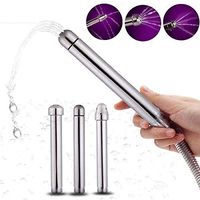 Metal Anal Shower 3 Heads Enema Vaginal Cleaner Colonic Douche Clean Tool Unisex