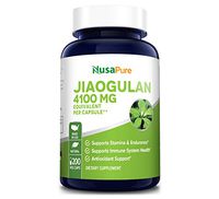 Jiaogulan 4100mg Per Caps 200 Veggie Capsule (Extract 10:1, Non-GMO & Gluten Free) Gynostemma Pentaphyllum AMPK Activator, Caffeine-Free Adaptogen Pills, Ginseng Root Powder Extract