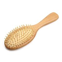 uxcell Wooden Paddle Cushion Anti-Tangle Household Hair Care Brush Scalp Massaging Comb