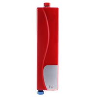 RONSHIN Home Instant Electric Mini Tankless Water Heater Hot Tankless Water Heater System for Kitchen European Plug red Stand-Alone