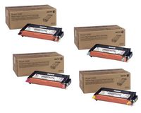 Xerox Phaser 6280n Toner Cartridge Set Part # 106r01392, 106r01393, 106r01394 106r01395 (OEM - high Yield) Black. Cyan. Magenta. Yellow