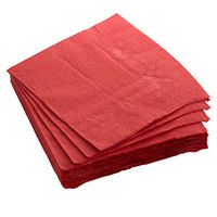 Exquisite 50 Pack of Beverage Paper Napkins The 2 Ply Party Napkins are Highly Absorbent of Vibrant Colors - Red Napkins