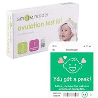 SmileReader Starter Pack | 5 Ovulation & 1 Pregnancy Test Strips | with Bonus Free App for iOS & Android |Track Fertile Conception Days | Advanced Fertility Monitor Sticks for Women