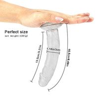 6.49 Inch Super Realistic Big -Ðîl`dɔ with Suction Cup Pennis G-sporrt Amal Plug Adult Six Toy for Women Men Suction Cup (Color : Clear)