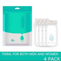 ZJY Portable urina 4PCS Disposable Outdoor Emergency Urinate Bags Easy Take Piss Bags Car Travel Mini Toilet for Women/Men Convenient Use Urinals (Color : B)