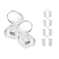 Anti snoring Devices Solution clipple Silicone Magnetic Anti Snore Transparent Silicone Stop Snoring Silicone Magnetic Anti Snore Clip Snore Stopper Nose Clip Stop for Men Women incl.4 Sizes(2+4pcs)