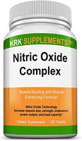 1 Pack Nitric Oxide Complex 3500mg Per Serving NO2 L-Arginine HCL AAKG AKG Alpha Ketoglutarate Citrulline Malate 120 Tablets KRK Supplements