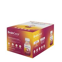 BrainGear Brain Booster Natural Nootropic Supplement | Focus, Clarity, Memory, Fog | Anxiety + Stress Relief + Mood Balance | Wellness Shot/Drink - Amino Energy - Not Pills or Caffeine Based (12-Pack)