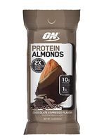 Optimum Nutrition Protein Almonds Snacks, On The Go Nutrition, Flavor: Espresso, Low Sugar, Made with Whey Protein Isolate, 12 Count